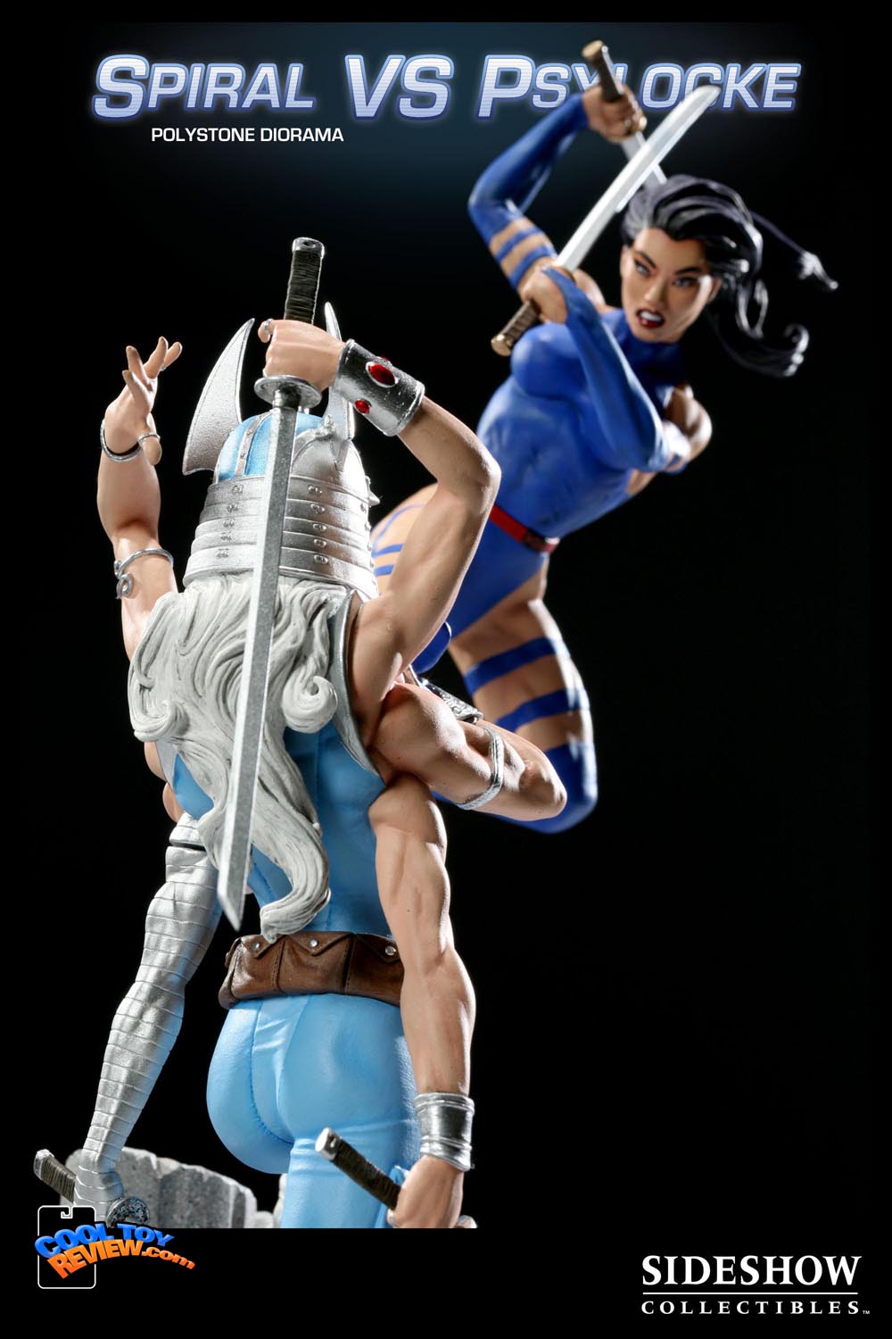 Spiral Vs Psylocke Polystone Diorama fromthe Marvel Comics line by Sideshow Collectibles